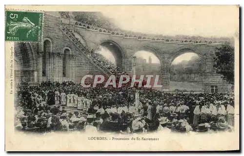 Cartes postales Lourdes Procession du St Sacrement