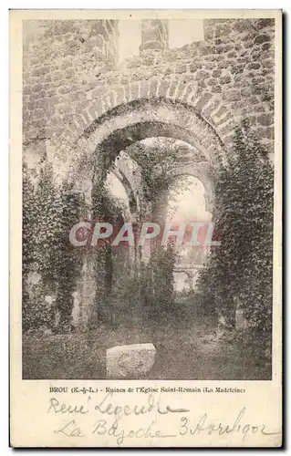 Cartes postales Brou Ruines de l&#39Eglise Saint Remain La Madeleine