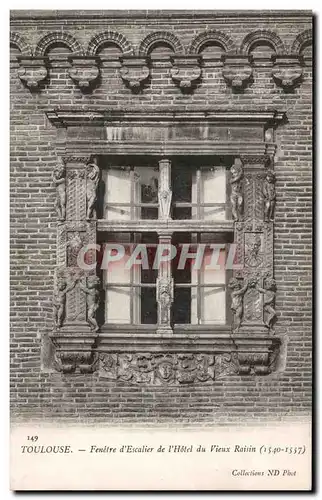 Ansichtskarte AK Toulouse Fenetre d&#39Escalier de l&#39Hotel du Vieux Raisin