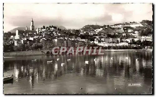 Cartes postales moderne Menton la Vieille Ville Vue prise du Port