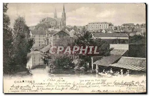 Ansichtskarte AK Chartres Vue Prise Du Pont Neuf Lavoir