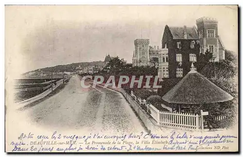 Cartes postales Deauville sur Mer La Promenade de la Plage la Villa Elisabeth