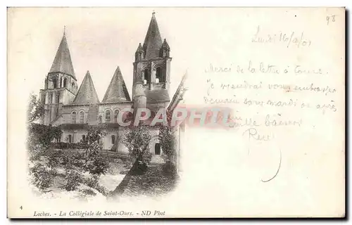 Ansichtskarte AK Loches La Collegiale de Saint Ours