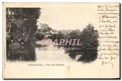 Cartes postales Courville Vue des Canaux