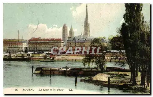 Cartes postales Rouen La Seine Et Les Quais