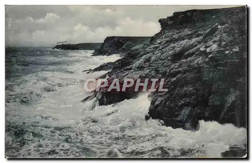 Ansichtskarte AK Bretagne Etude de Rochers et de Vagues