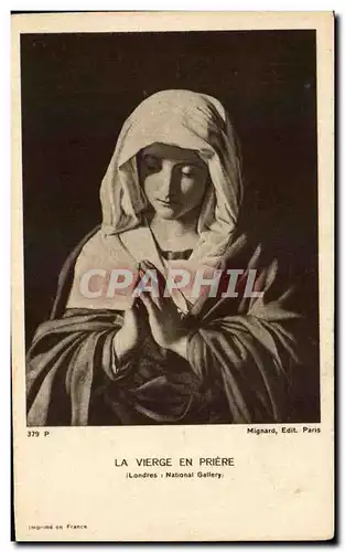 Cartes postales La Vierge En Priere Londres National Gallery