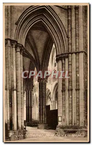 Ansichtskarte AK Lincoln Cathedral Nave from Cransept