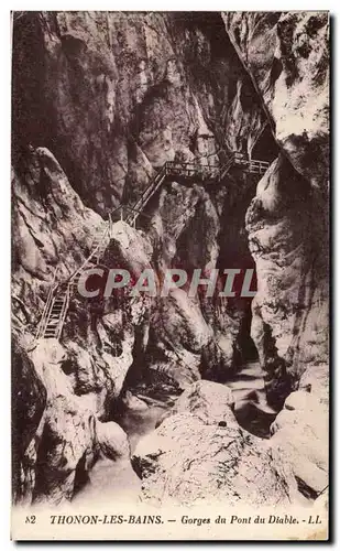 Cartes postales Thonon Les Bains Gorges du Pont du Diable