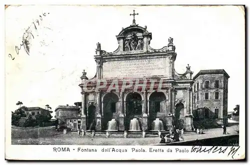 Cartes postales Roma Fontana dell Acqua Paola Eretta da Paolo