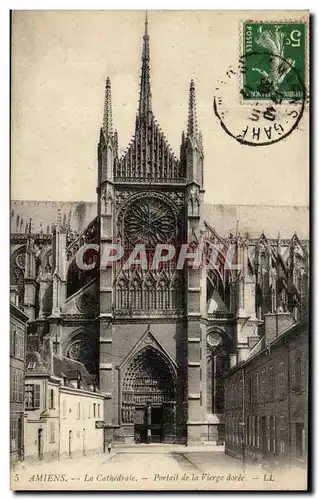 Ansichtskarte AK Amiens La Cathedrale Portail De La Vierge Dorce