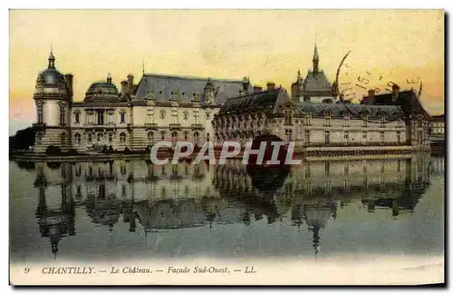 Cartes postales Chantilly Le Chateau Facade Sud Quest