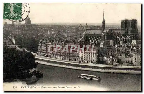 Ansichtskarte AK Paris Panorama vers Notre Dame