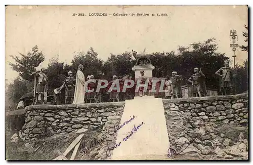 Cartes postales Lourdes Calvaire 1ere Station