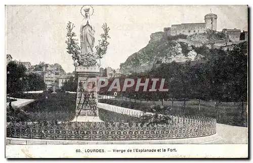 Cartes postales Lourdes Vierge de L&#39Esplanade et le Fort