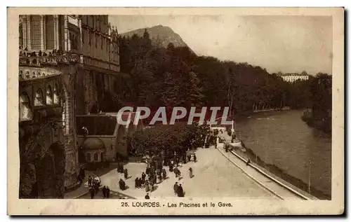 Cartes postales Lourdes Les Piscines et le Gave