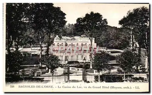 Cartes postales Bagnoles De L'orne Le Casino du Lac Vu Grand Hotel