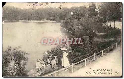 Ansichtskarte AK Bordeaux Le Parc Bordelais Le lac Enfants