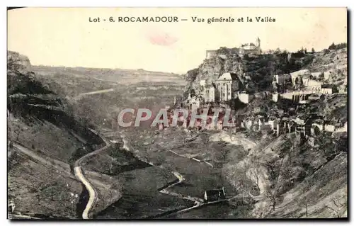 Ansichtskarte AK Rocamadour Vue Generale Et La Vallee