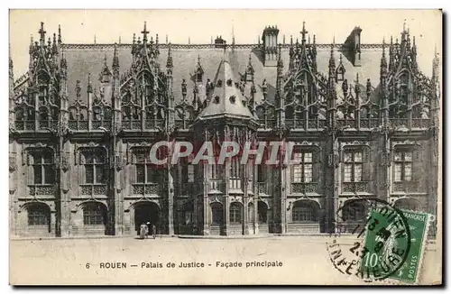 Ansichtskarte AK Rouen Palais De Justice Facade Principale