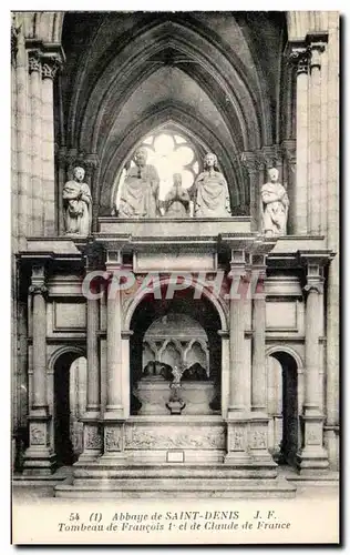 Ansichtskarte AK Abbaye De Saint Denis Tombeau De Francois 1er Et De Claude De France