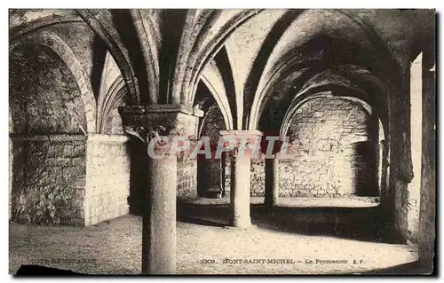 Ansichtskarte AK Mont Saint Michel Le Promenoir