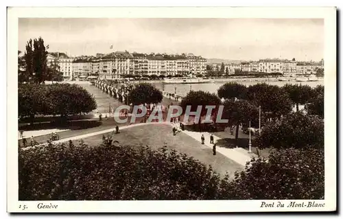 Cartes postales Geneve Pont Du Mont Blanc