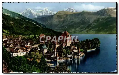 Ansichtskarte AK Oberhofen Mit Eiger Monch Und Jungfrau