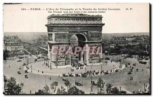 Ansichtskarte AK Paris L&#39Arc de Triomphe et la Tombe du Soldat Inconnu The Trinmph Arch and Tomb of the Unknow