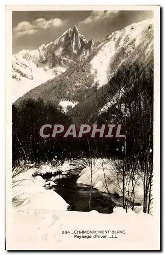 Cartes postales Chamonix Mont Blanc Paysage d'hiver