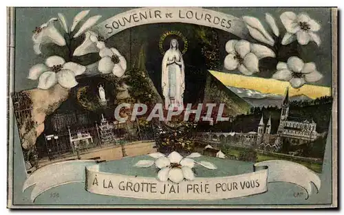 Ansichtskarte AK Souvenir De Lourdes A La Grotte Prie Pour Vous