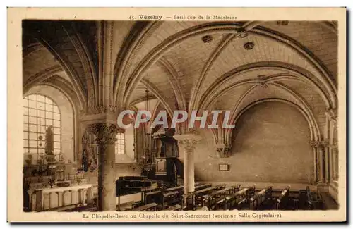 Cartes postales La chapelle Basse On Chapelle Du saint sacrement Vezelay