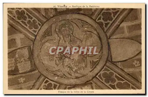 Cartes postales Vezelay Basilique De La Madeleine Fresque De La Crypte