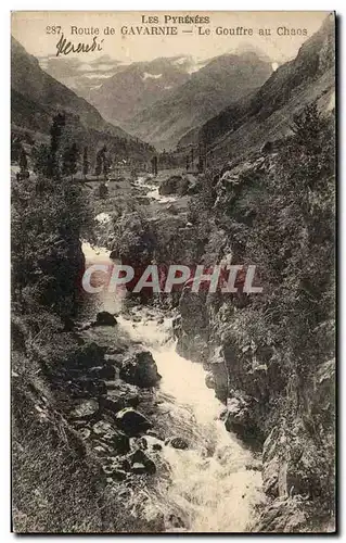 Ansichtskarte AK Les Pyrenees Route de Gavarnie Le Gouffre au Chaos