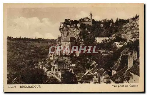 Cartes postales Rocamadour Vue prise du Causse