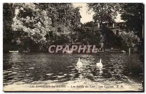 Cartes postales Enghien Les Bains Les bords du Lac Les Cugnes