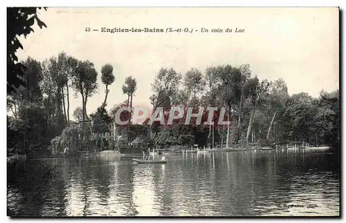 Cartes postales Enghien Les Bains Un coin du lac