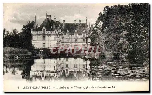 Cartes postales Azay Le Rideau L&#39Indre et le Chateau facade orientale