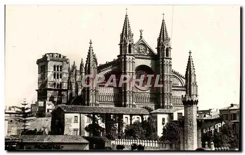 Cartes postales Palma De Mallorca Fachada De La Catedral Facade De La Cathedrale Front Cathedral