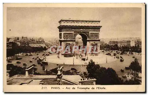 Cartes postales Paris Arc de Triomphe de L'Etoile