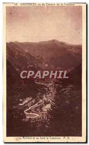 Cartes postales Cauterets vu du Chemin de la Fruitiere La Raillere et au fond le Cabaliros