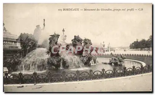 Ansichtskarte AK Bordeaux Monument des Girondins groupe sud