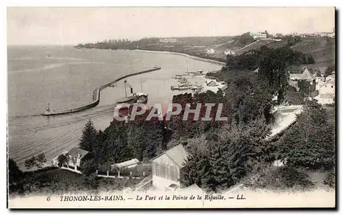 Cartes postales Thonon Les Bains Le Fort et le Pointe de la Ripaille Bateau