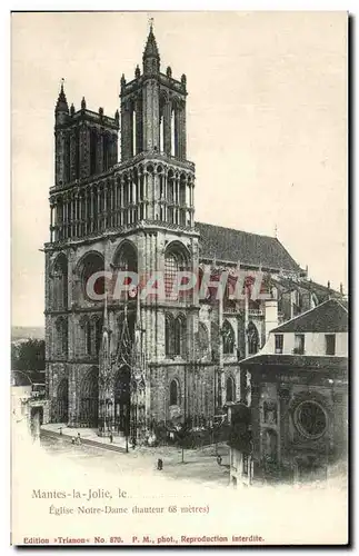 Cartes postales Mantes La jolie L&#39Eglise Notre Dame