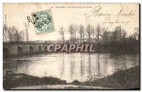 Cartes postales Mantes Le vieux Pont de Limay