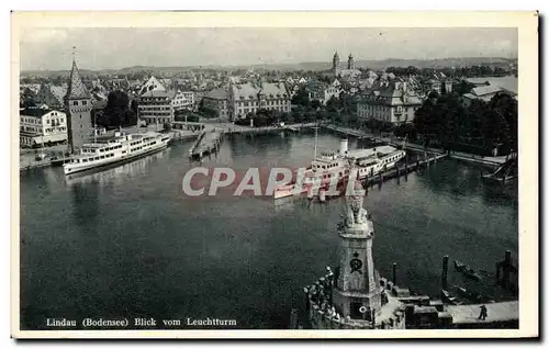 Cartes postales Lindau Blick Vom Leuchtturm Bateaux