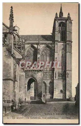 Ansichtskarte AK Le Mans La Cathedrale Cote meridional