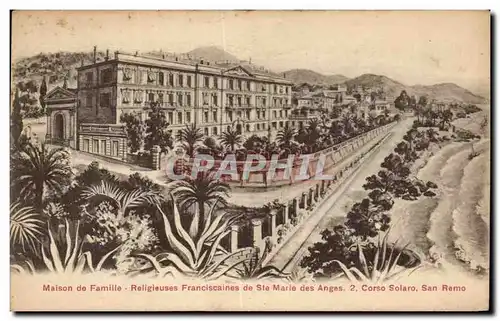 Cartes postales House Of Family Franciscaines Nuns Of co Marie Of the Angels San Remo