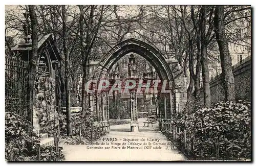 Cartes postales Paris Square De Cluny Porte de la chapelle de la vierge de l&#39abbaye de St Germain