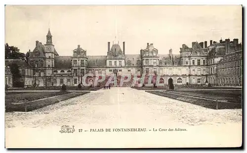 Ansichtskarte AK Palais De Fontainebleau La Cour Des Adieux